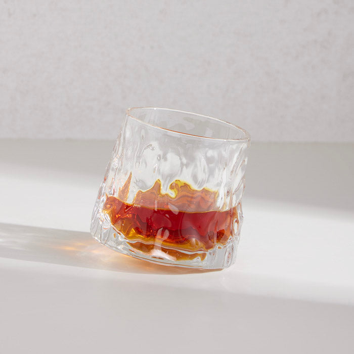ROTATING GLASS TUMBLER MOUNTAIN ROCKS