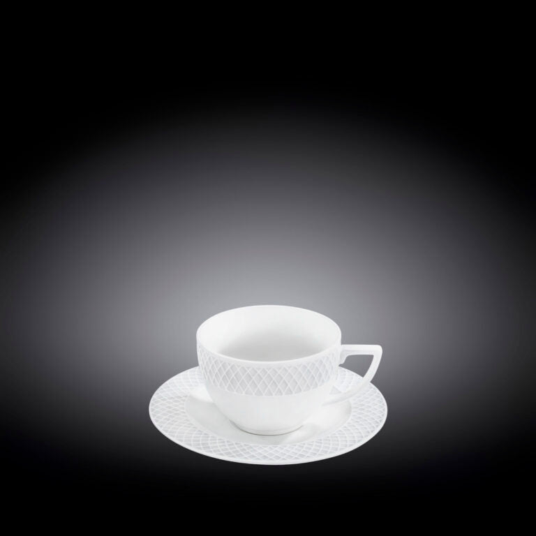 COFFEE CUP & SAUCER3 FL OZ | 90 ML SET OF 6 -WL-880107/6C