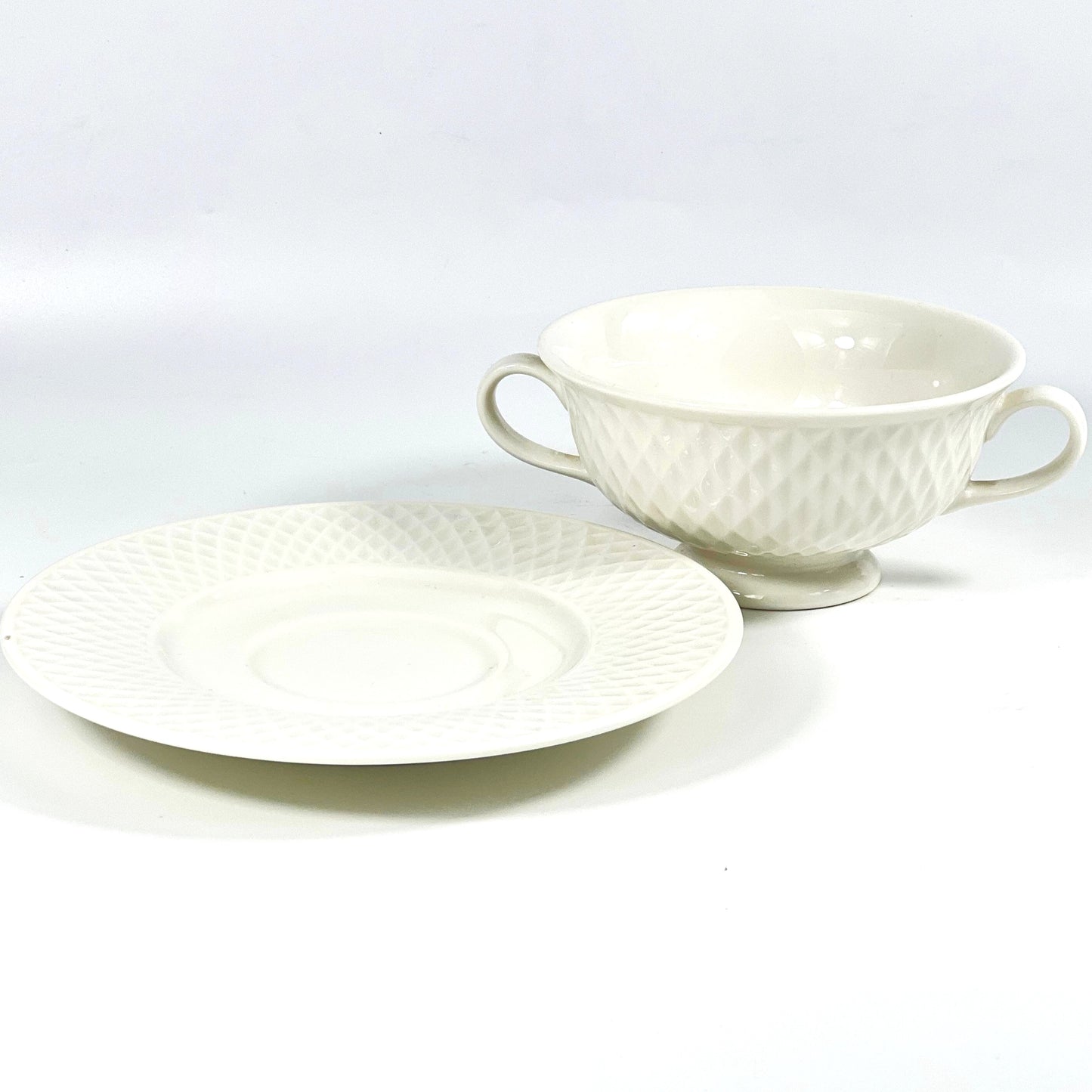 PORCELAIN SOUP BOWL WITH PLATE