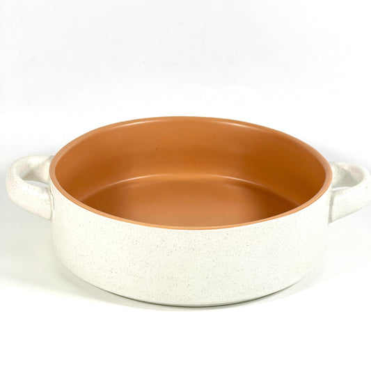 SPECKLE CERAMIC OVEN BOWL 24 CM ORANGE