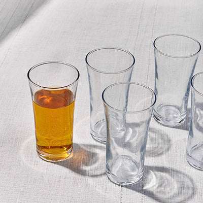 WITH GLASS SET - 6 PIECE (NO:05)Elevate your beverage experience with the elegant Glass Set. This collection features gracefully curved glasses, perfect for serving tea, cocktails, or other beveragGlass