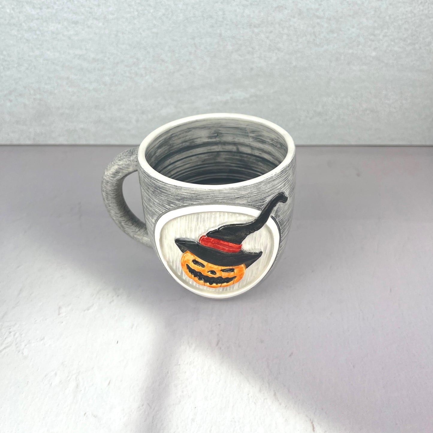 PUMPKIN ANIMATION HANDMADE CERAMIC MUG