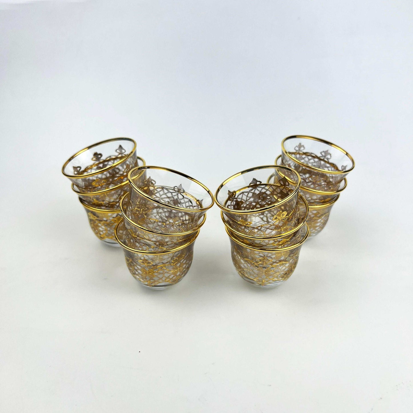 GOLD ARABIC COFFEE CUP SET OF 12