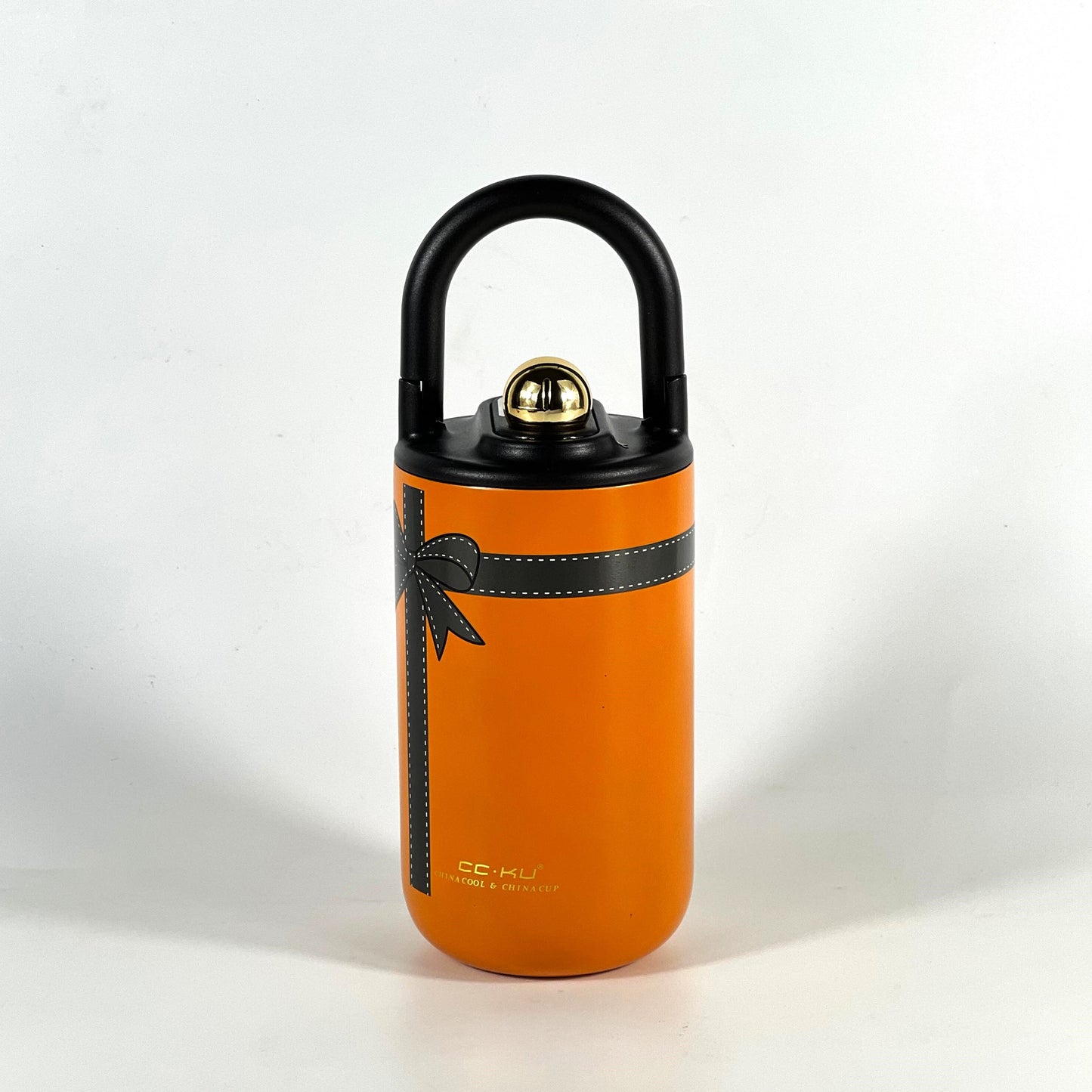 VACUUM FLASK, 400ML STAINLESS STEEL/ORANGE