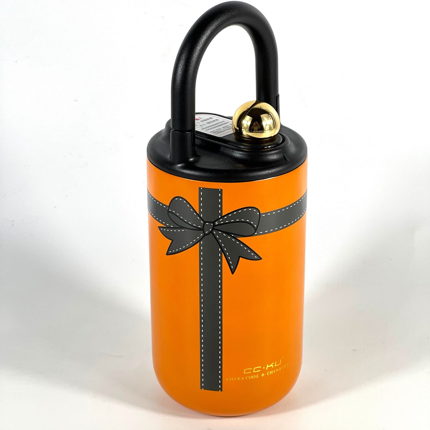 VACUUM FLASK, 400ML STAINLESS STEEL/ORANGE