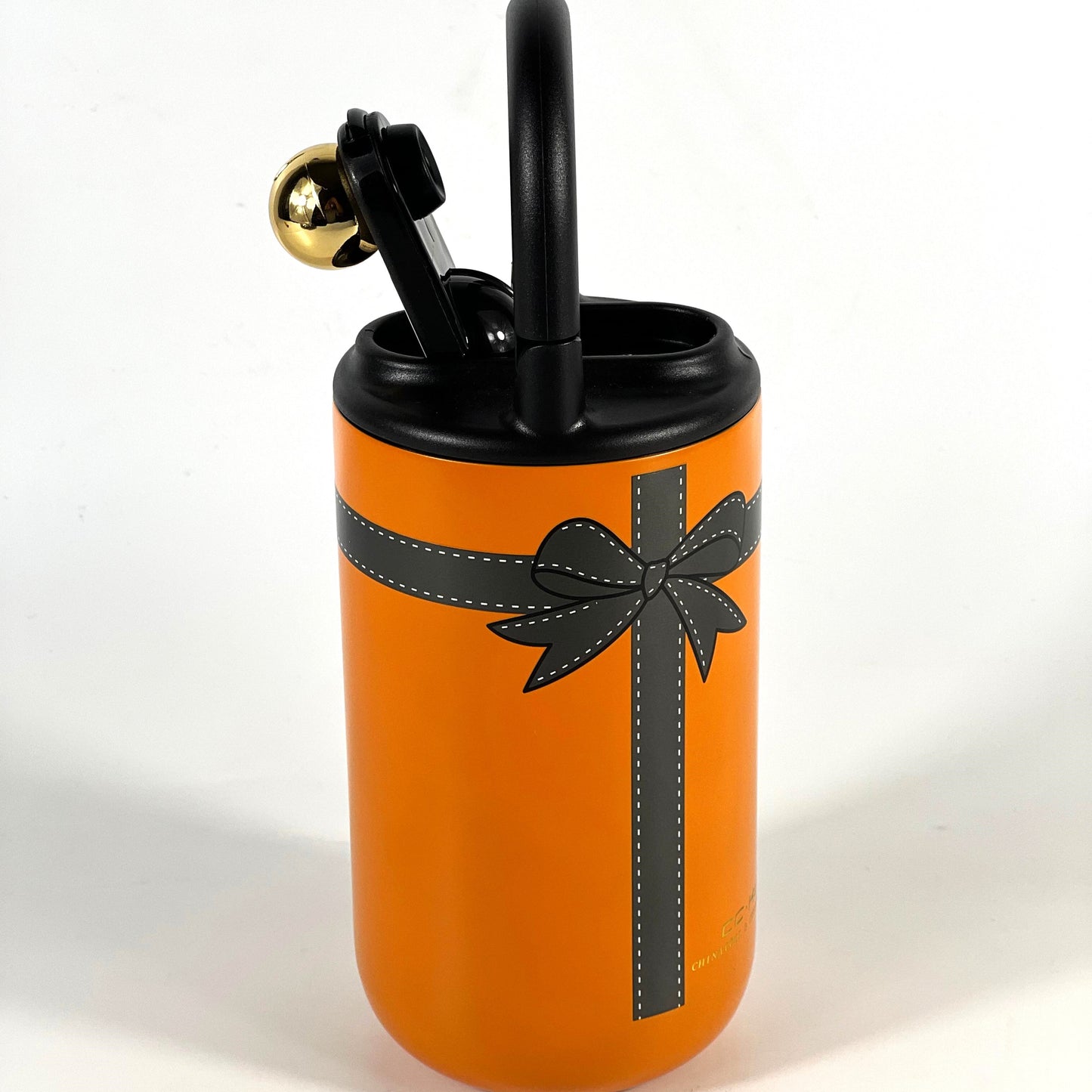 VACUUM FLASK, 400ML STAINLESS STEEL/ORANGE