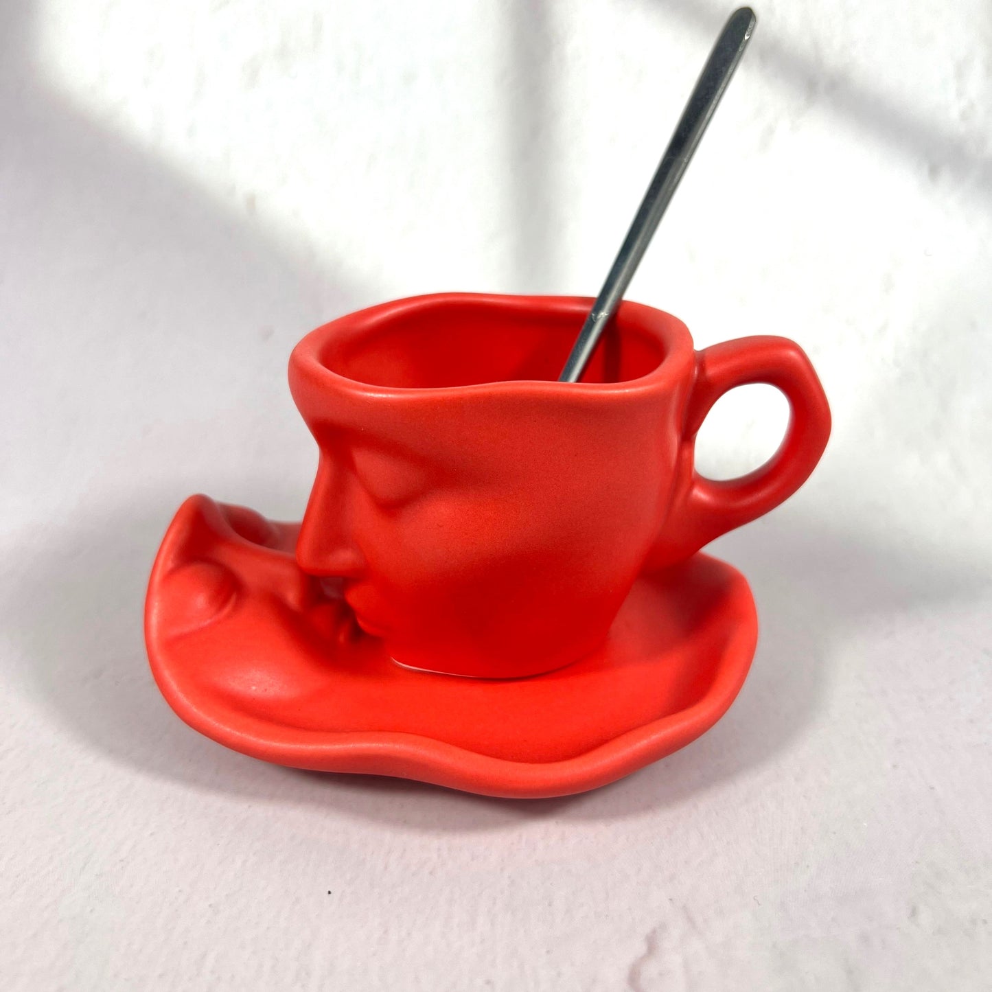 CERAMIC KISS ESPRESSO CUP/RED