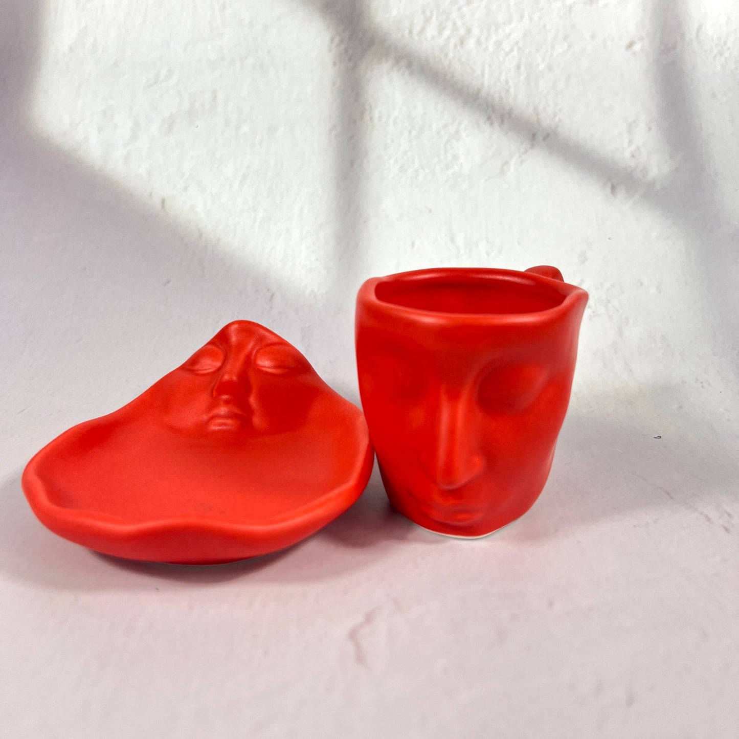 CERAMIC KISS ESPRESSO CUP/RED