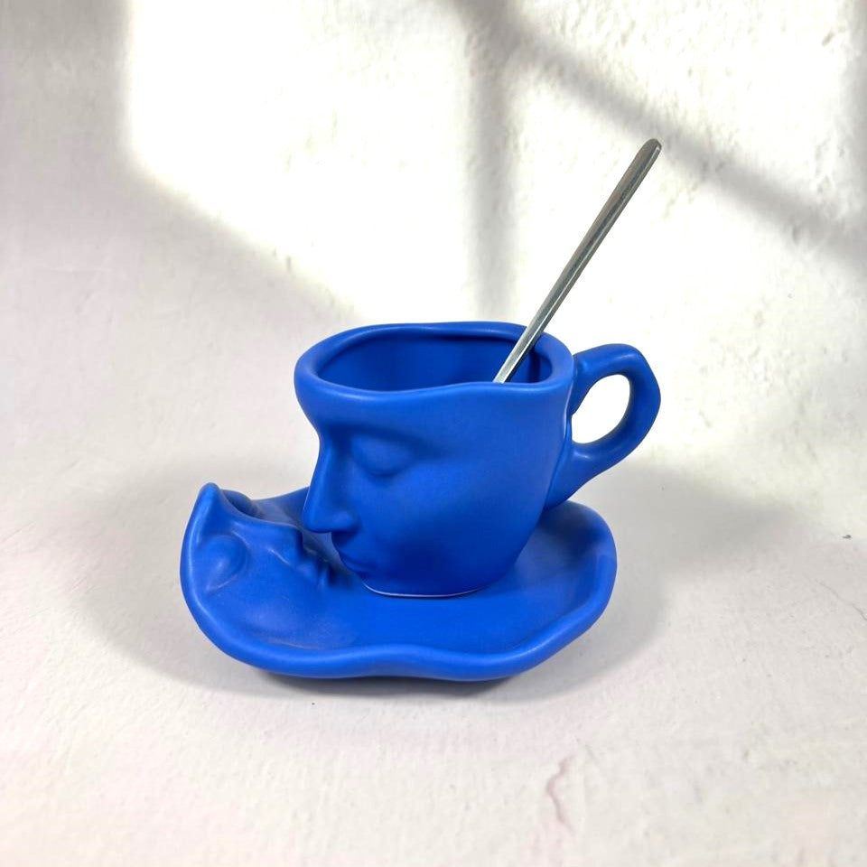 CERAMIC KISS ESPRESSO CUP/BLUE