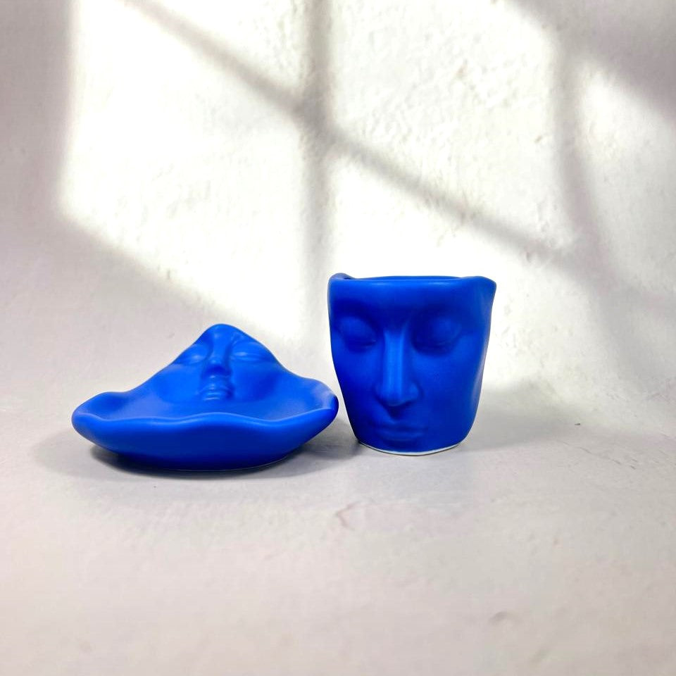 CERAMIC KISS ESPRESSO CUP/BLUE