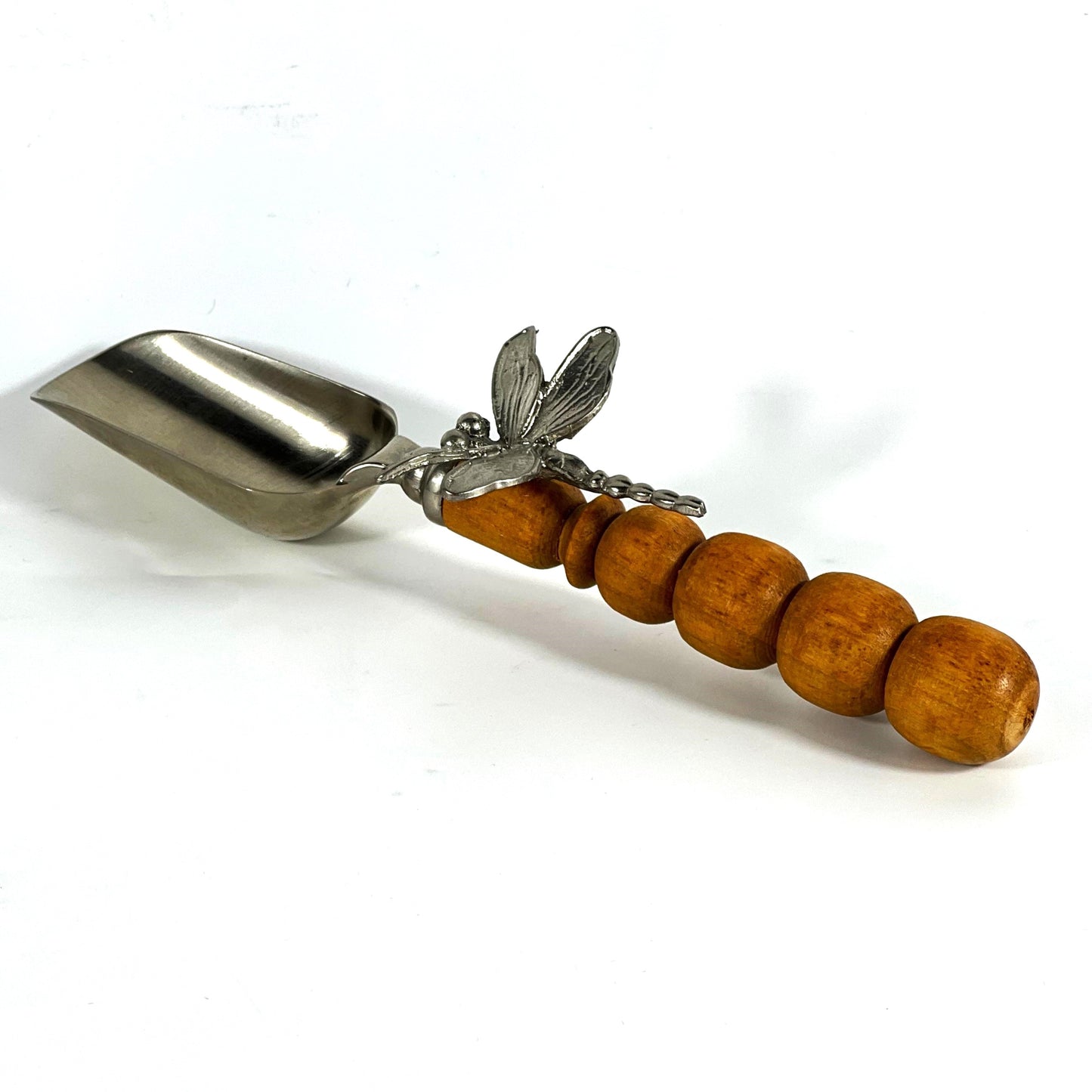 BRASS SPOON WOODEN HANDLE
