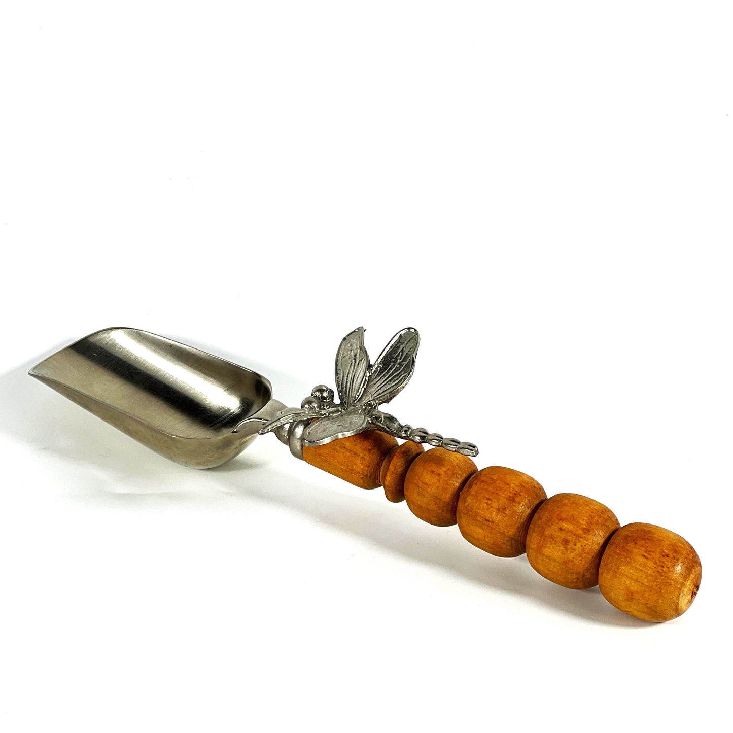 BRASS SPOON WOODEN HANDLE