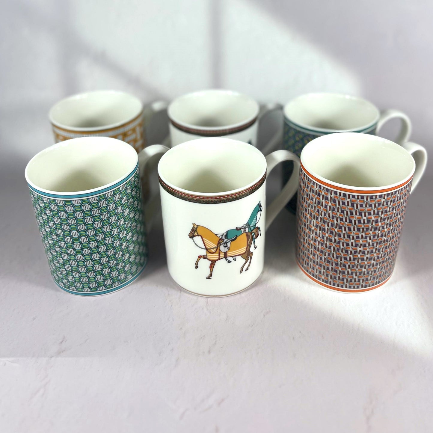 HORSE DESIGN MUG/SET OF 6
