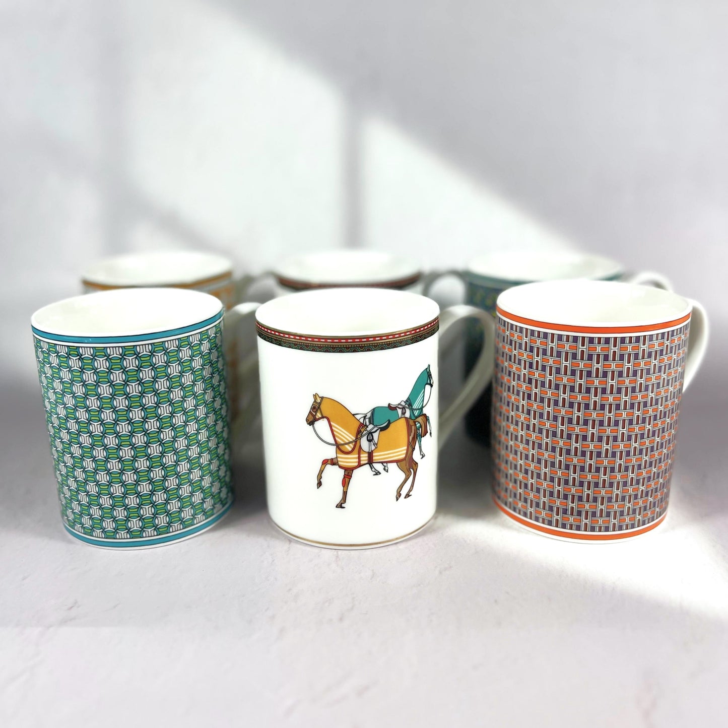 HORSE DESIGN MUG/SET OF 6