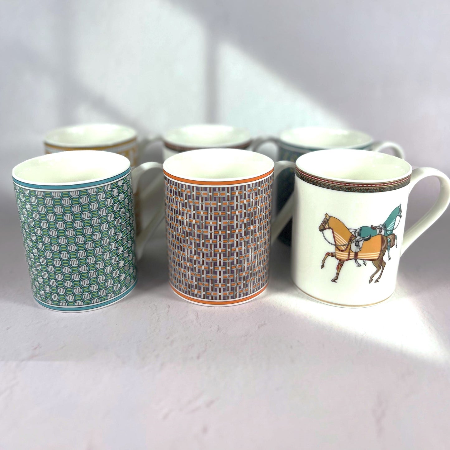 HORSE DESIGN MUG/SET OF 6
