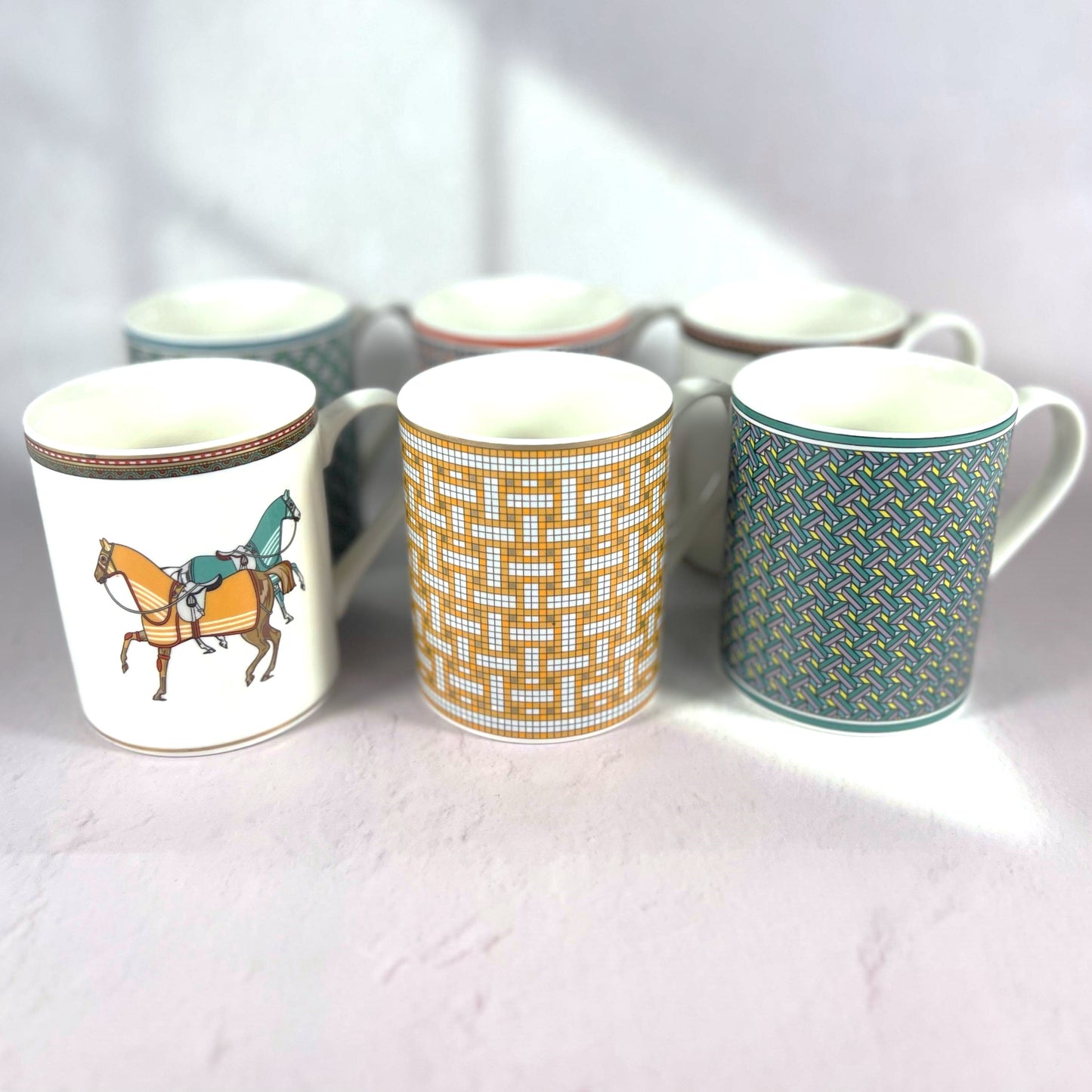 HORSE DESIGN MUG/SET OF 6
