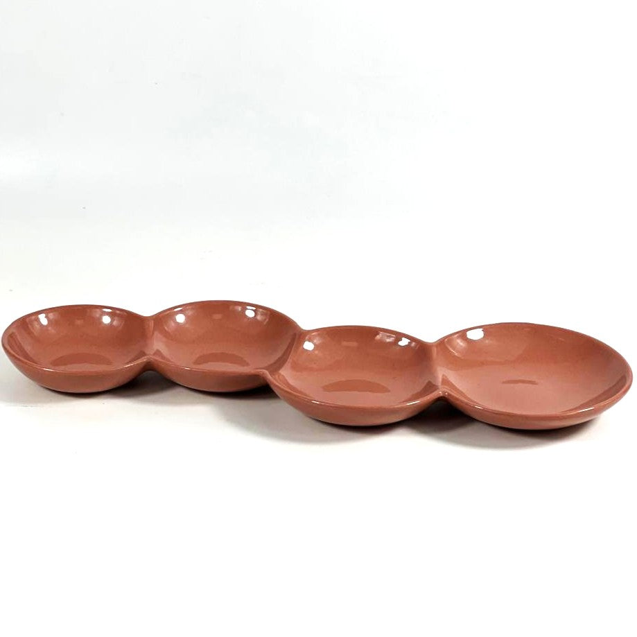 PINK FOUR-COMPARTMENT PLATE