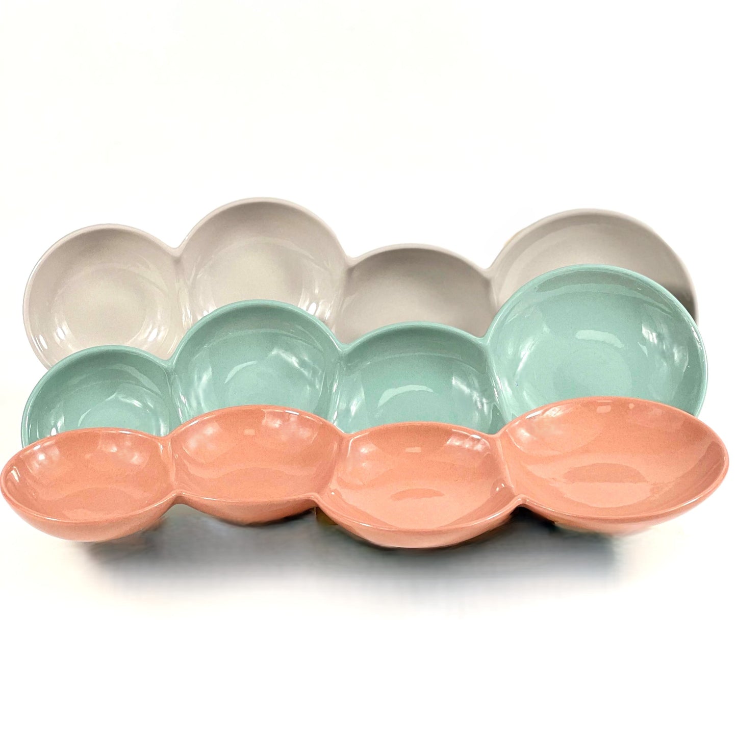 PINK FOUR-COMPARTMENT PLATE