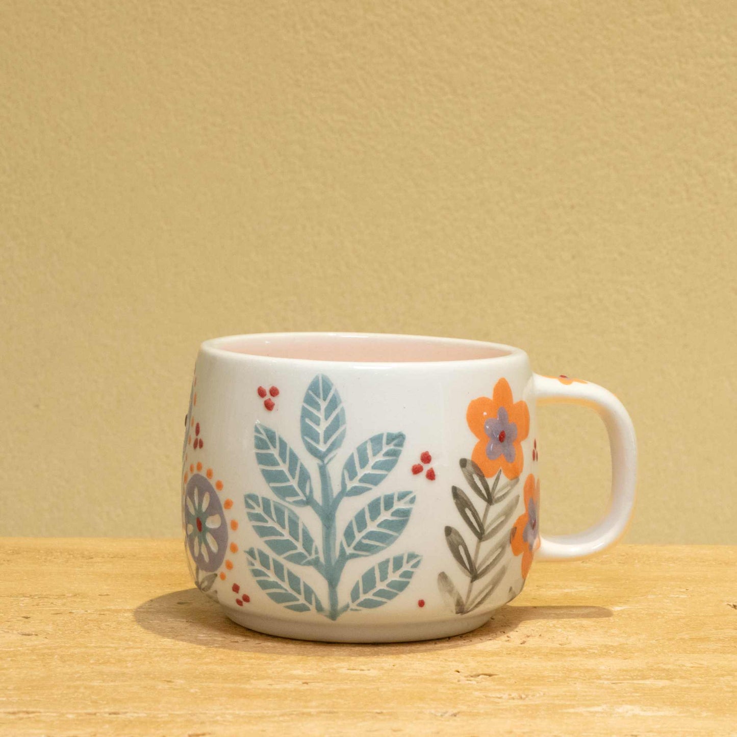 Best Husband Ever personalized gold monogram ceramic mug with floral design.