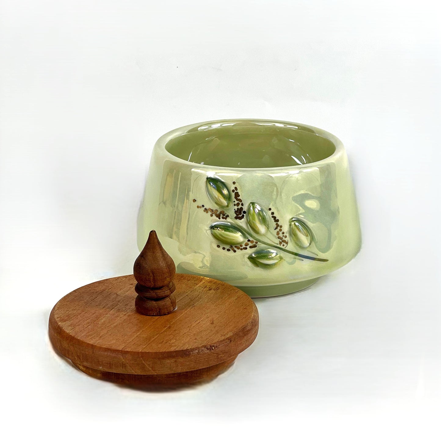 GOLDEN LEAF CANDY JAR