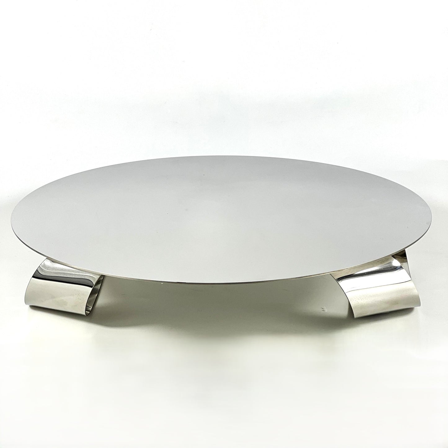 MODERN STAINLESS STEEL SILVER MIRROR SERVING TRAY