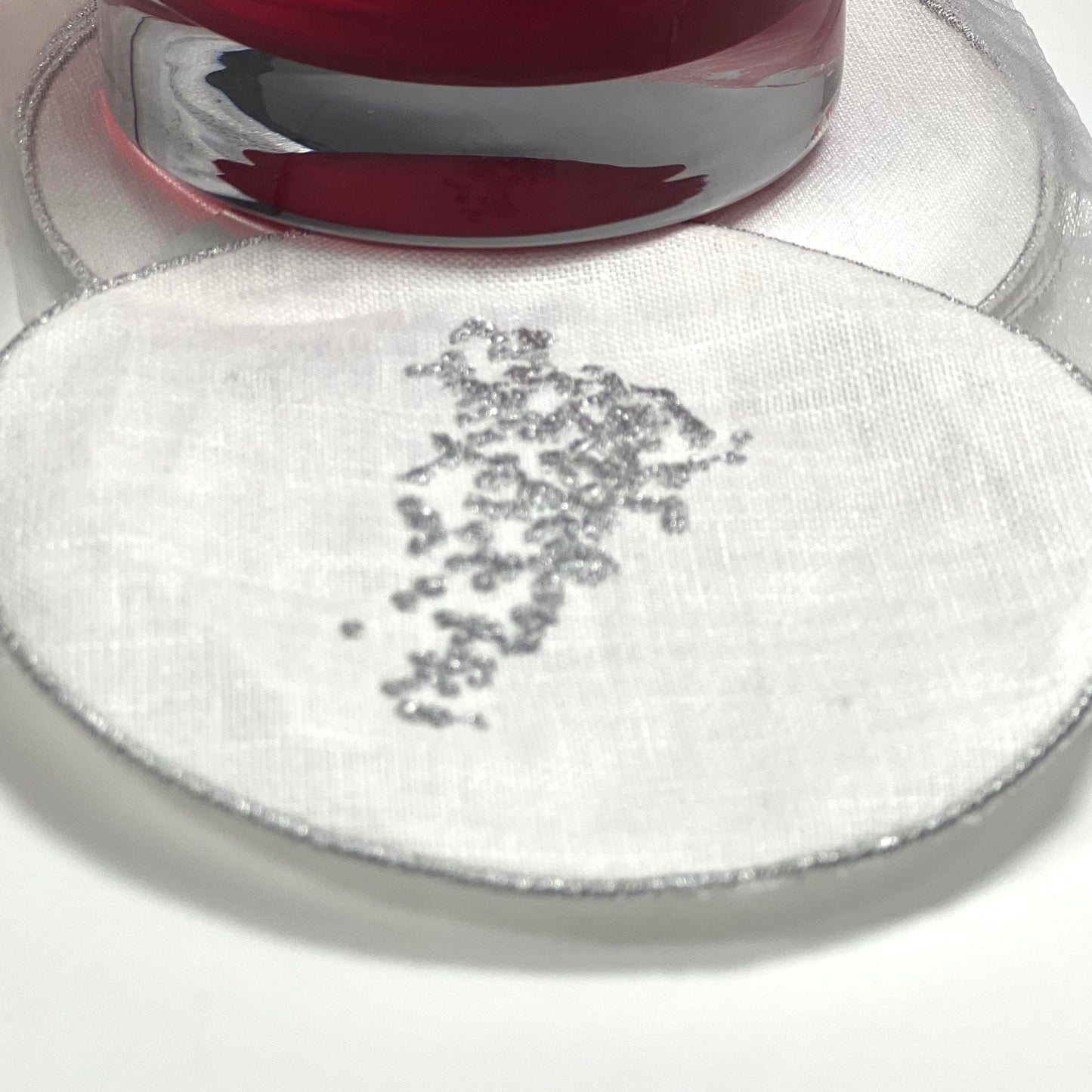 ASTRAL ROUND COASTER-WHITE LINEN