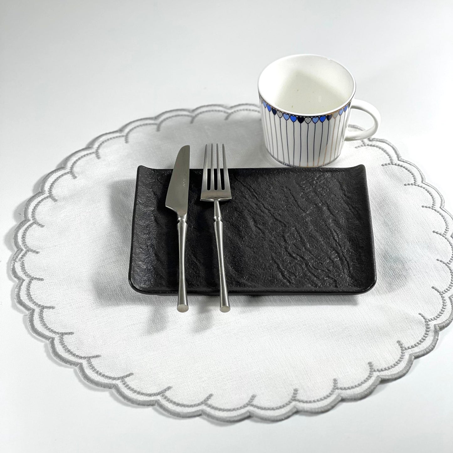 ALPHA GRACE POLYSTER WHITE 45X45CM SET OF 4