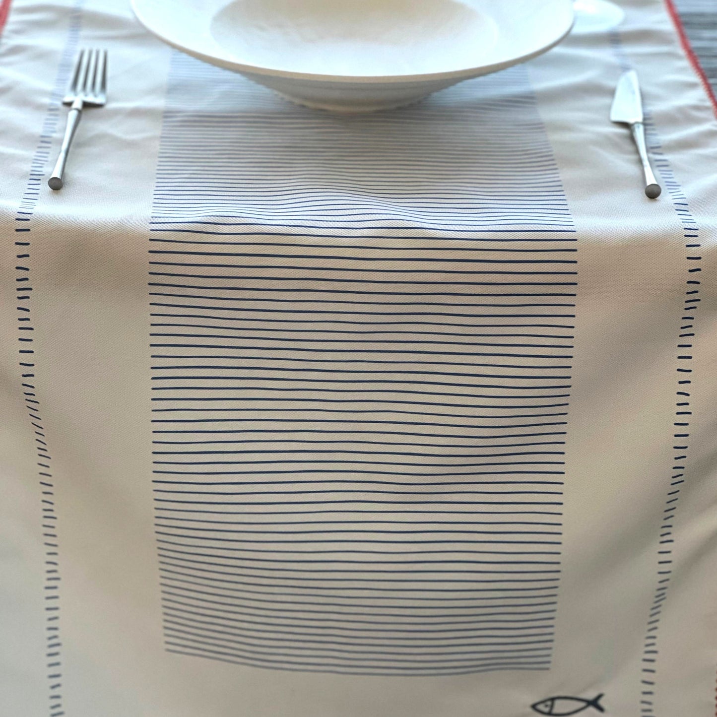 MARIN TABLE RUNNER BLUE 60X150CM