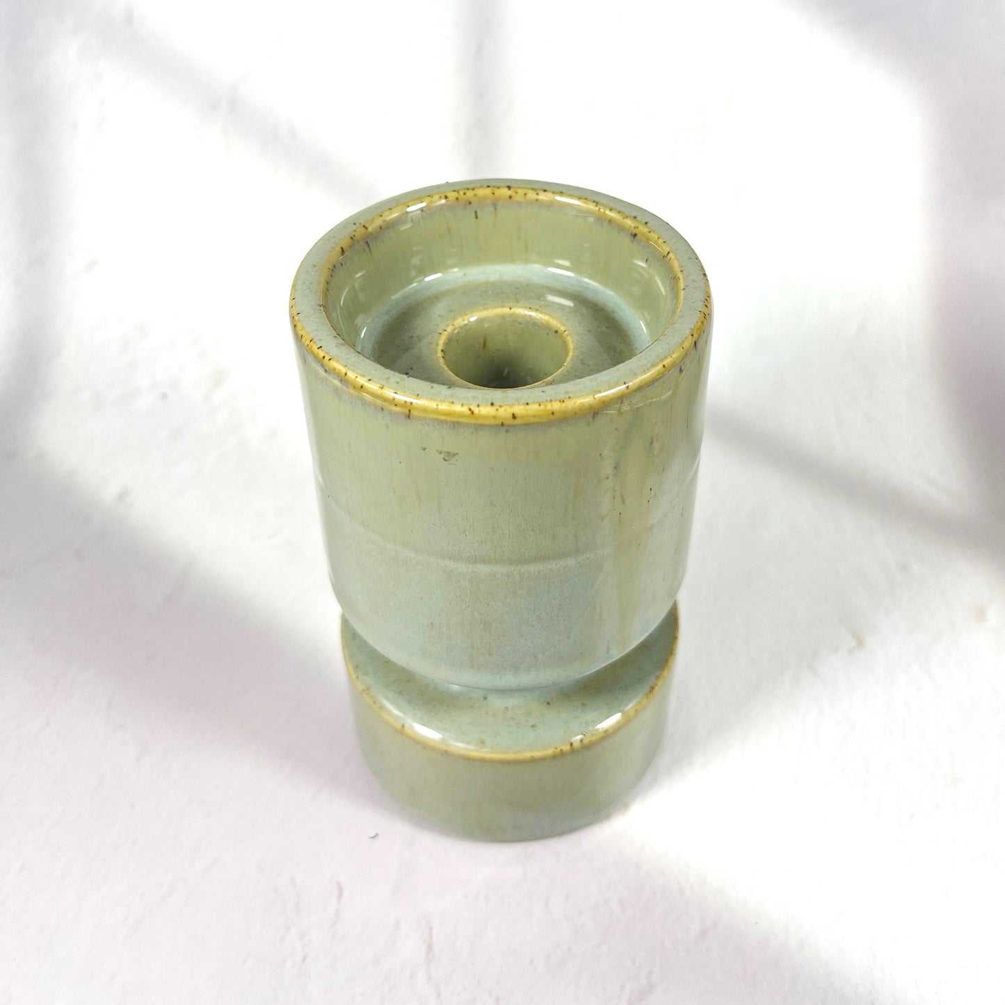 CHRISTA CANDLE HOLDER GREEN 14CM