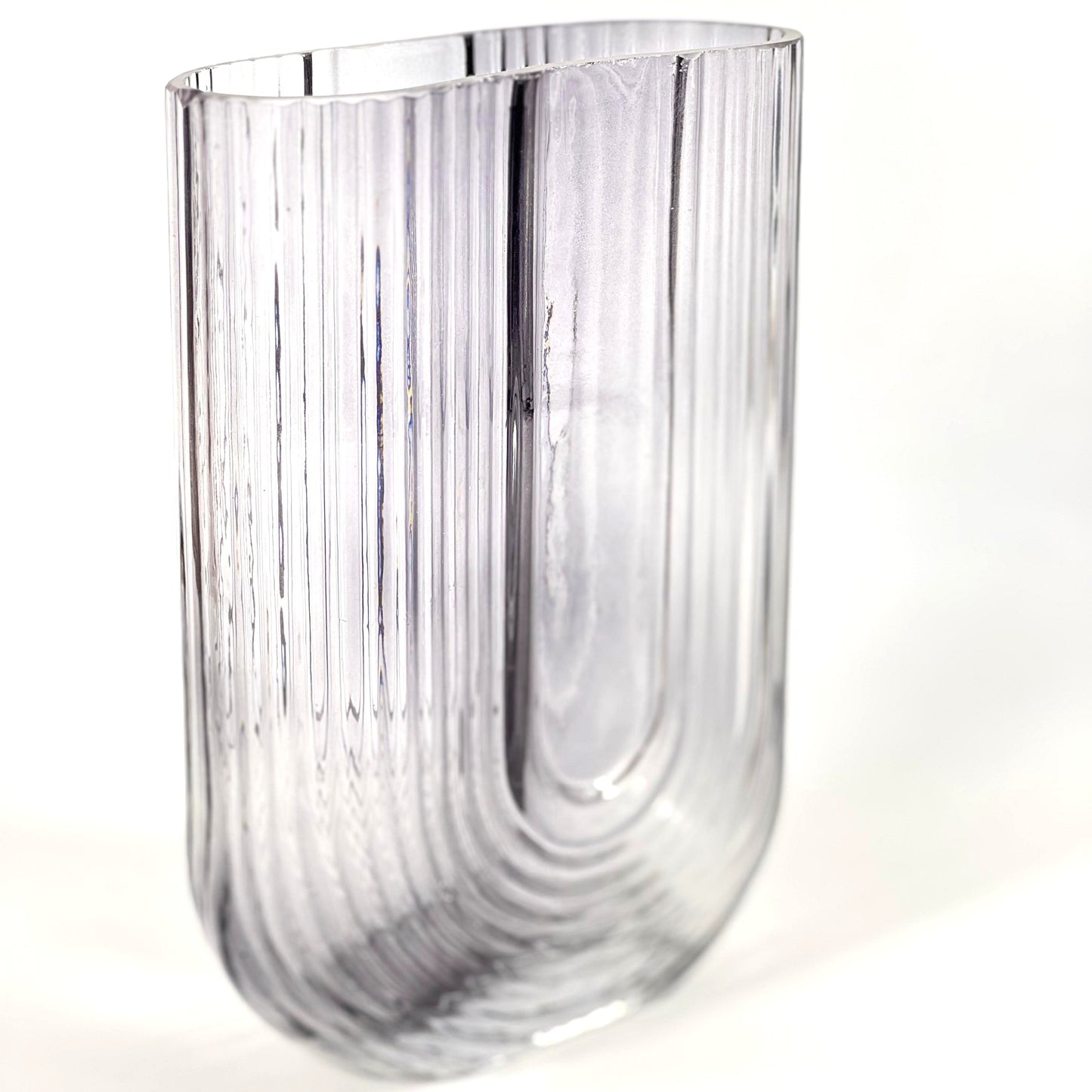 NORDIC GREY GLASS VASE 18.5cm*13cm