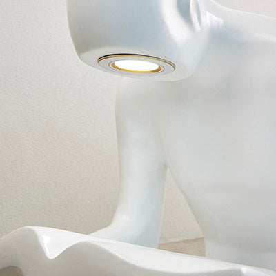Unique Human Figurine Reading Lamp - 70 CMThis stunning lamp is more than just lighting; it’s a conversation starter. Crafted as a modern minimalist sculpture, this lamp features a human-like figure seated cFloor Lamp