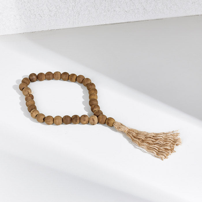BROWN ROSARY SEED 30 CM DECORATION