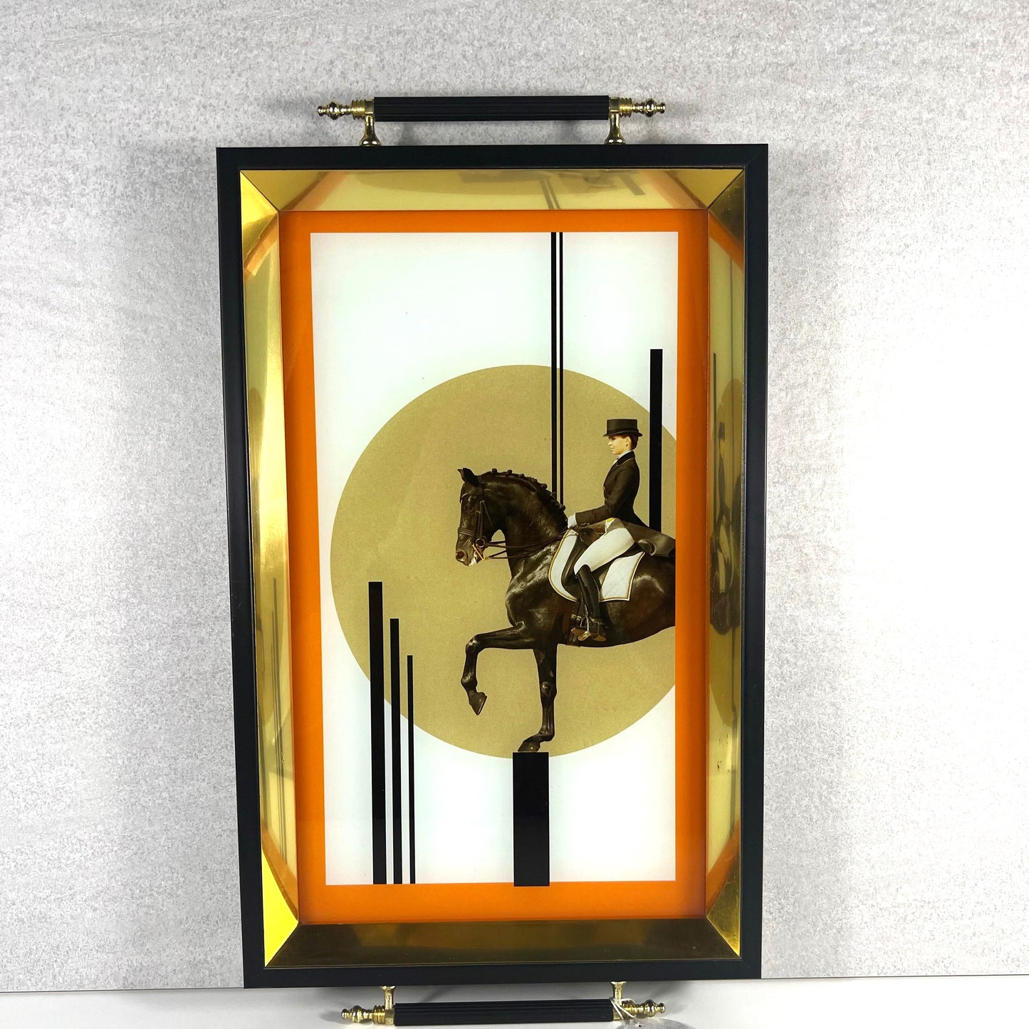 TRAY LADY WITH HORSE44*28CM