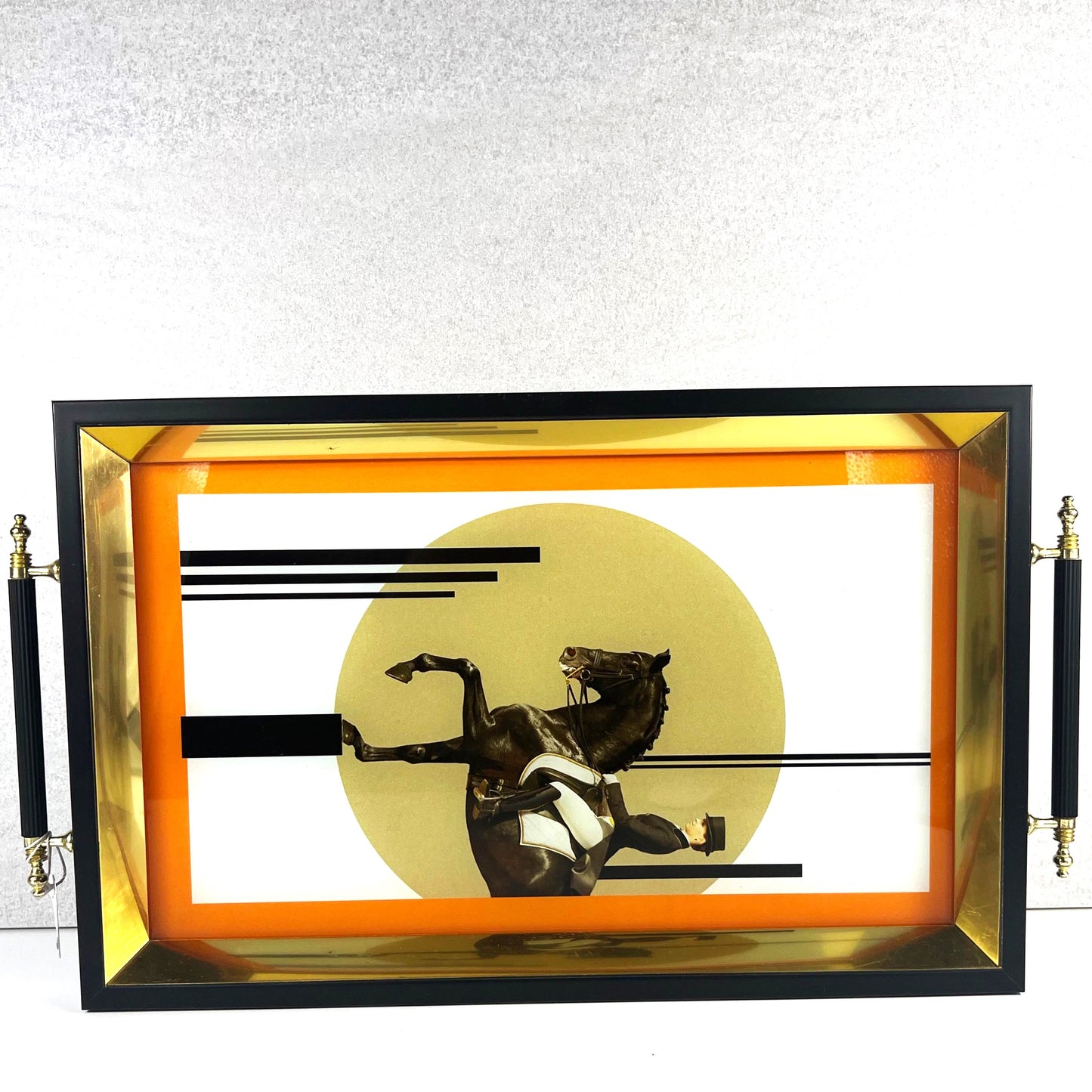 TRAY LADY WITH HORSE44*28CM
