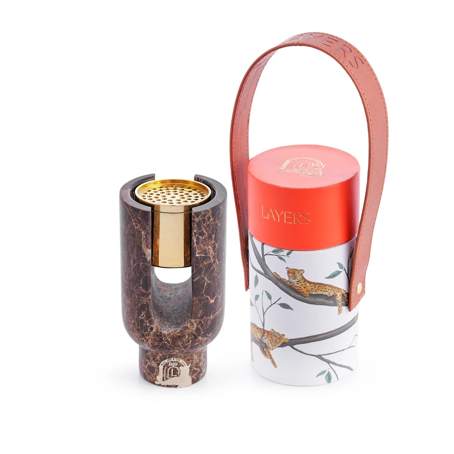 OFRA EMPERADOR BROWN MARBLE INCENSE BURNER HOLDER MINI