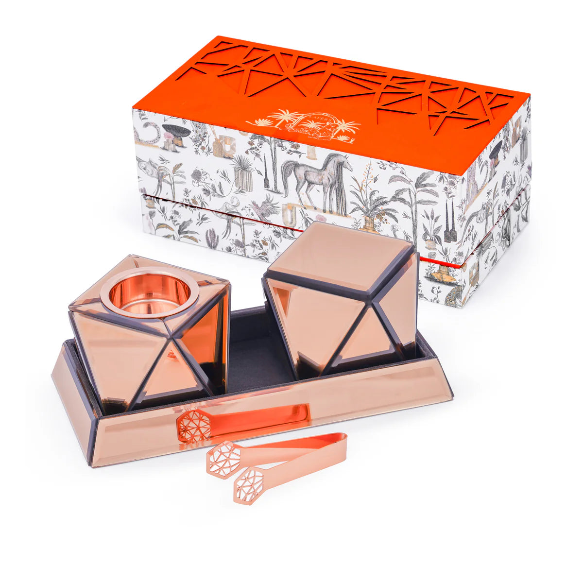 MIRARI INCENSE BURNER SET (ROSE GOLD)