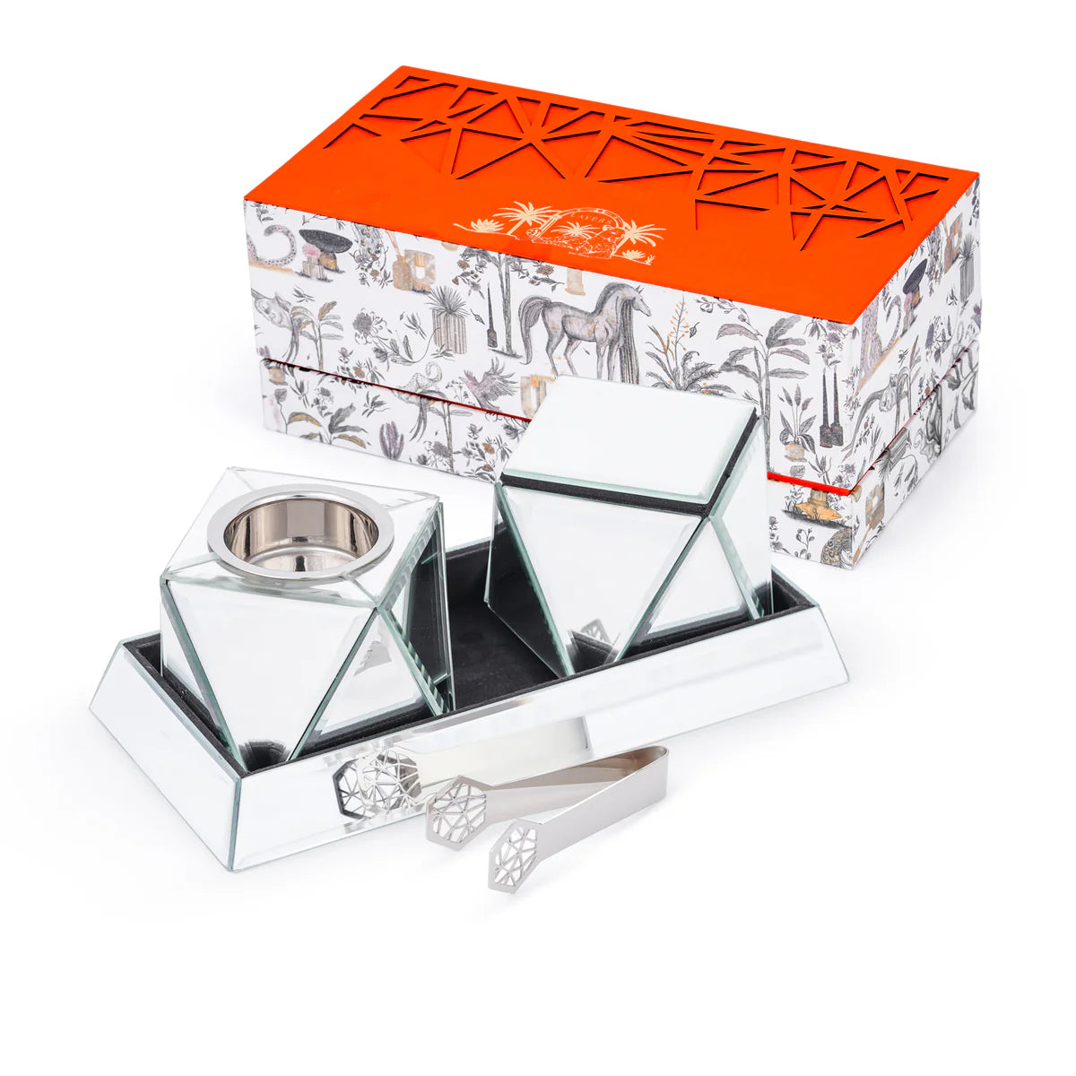 MIRARI INCENSE BURNER SET (SILVER)
