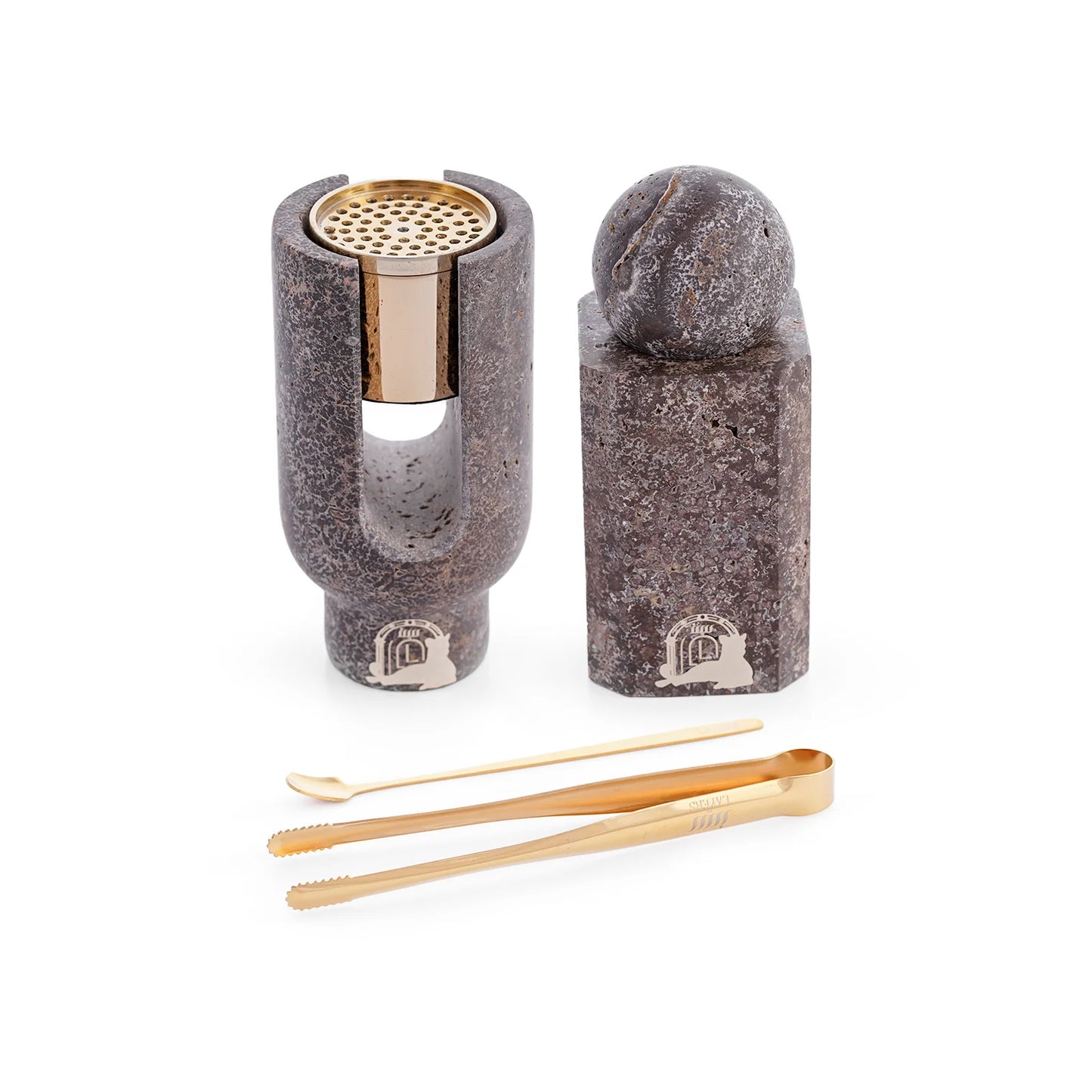 OFRA DARK GREY TRAVERTINE INCENSE BURNER AND OUD STOARGE MINI