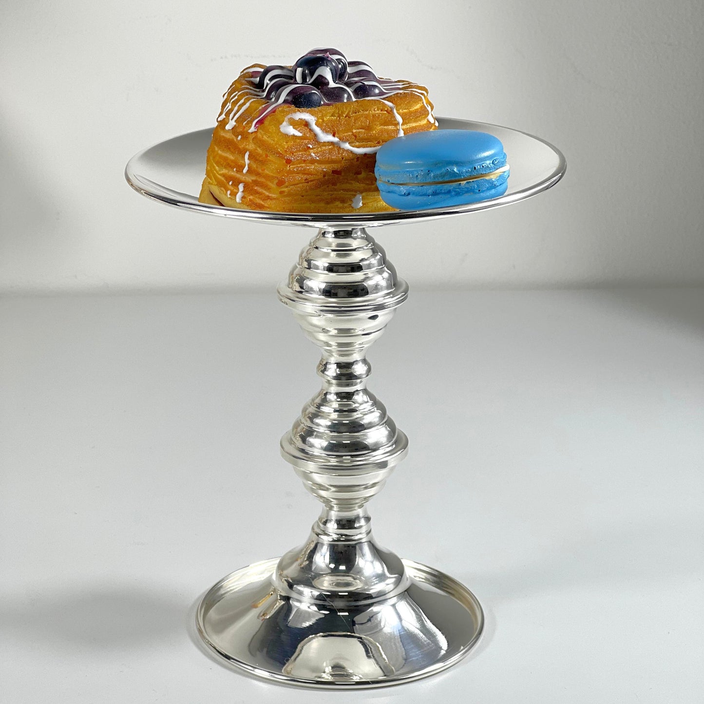 PASTRY STAND SET/3 SILVER