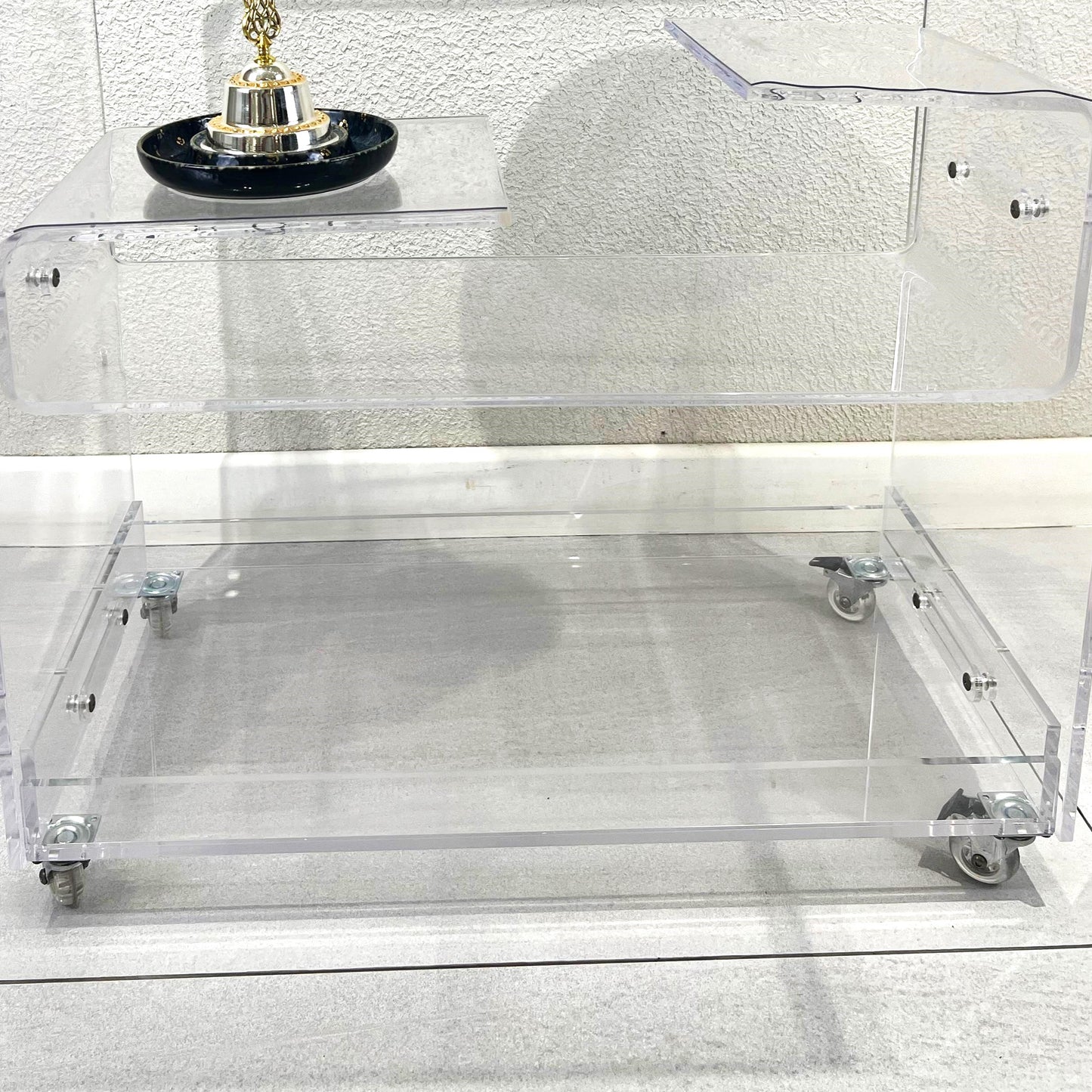 PLEXI SERVING TROLLY WITH TRAY