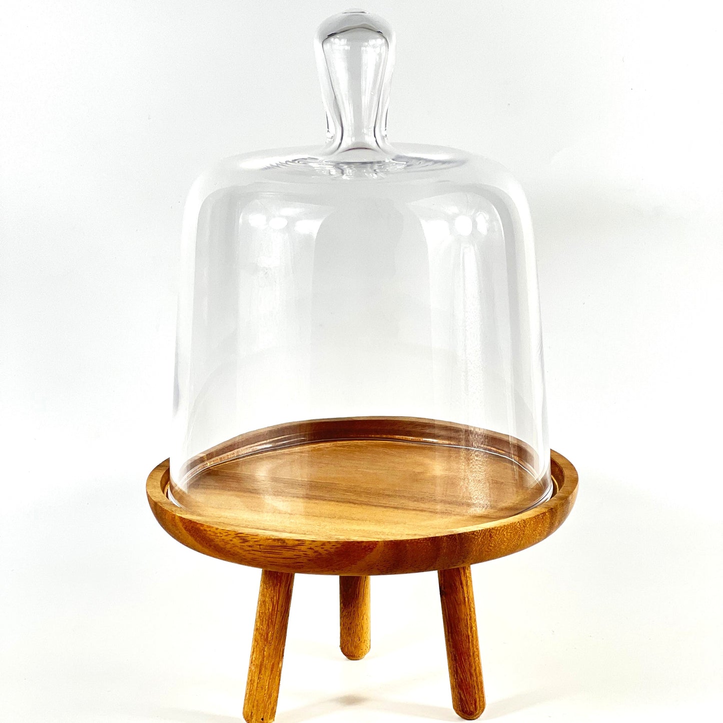 TRIO FANUS CAKE STAND WOODEN SERVING