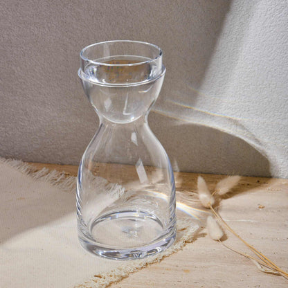 NUDE GLASS WATER SET CLEAR 850 MLElevate your drinkware collection with the  Nude Night Bottle Set. This bottle set is perfect for holding your favorite beverages, whether it's water, juice, or a reBottle