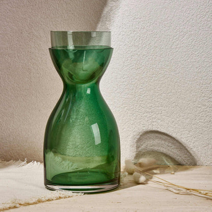 Green NUDE NIGHT WATER set, 850 ml bottle, stylish drinkware for water, juice, cocktails.