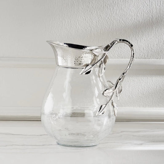 SILVER FLOWER PITCHER