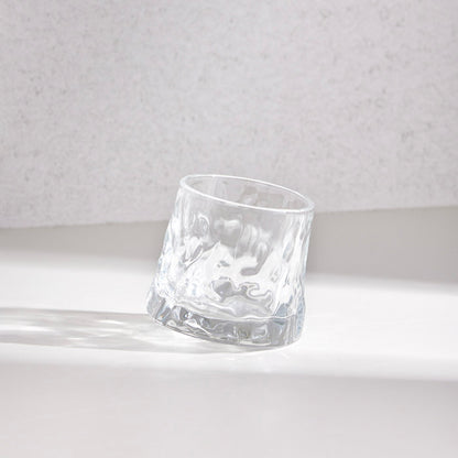 ROTATING GLASS TUMBLER MOUNTAIN ROCKS