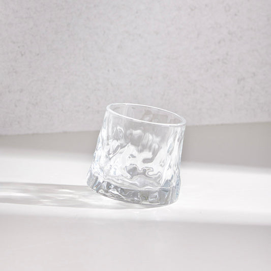 ROTATING GLASS TUMBLER MOUNTAIN ROCKS