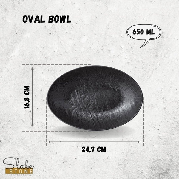 OVAL BOWL 9.75" X 6.5" X 2.5" | 25 X 16.5 X 6 CM-WL-661120/A