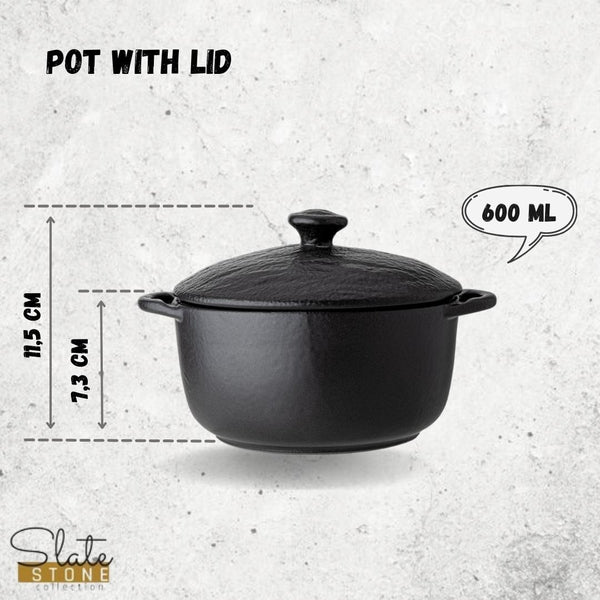 POT WITH LID 7" X 4.25" | 18 X 11 CM 20 FL OZ | 600 ML-WL-661140/A