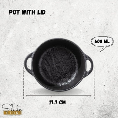 POT WITH LID 7" X 4.25" | 18 X 11 CM 20 FL OZ | 600 ML-WL-661140/A