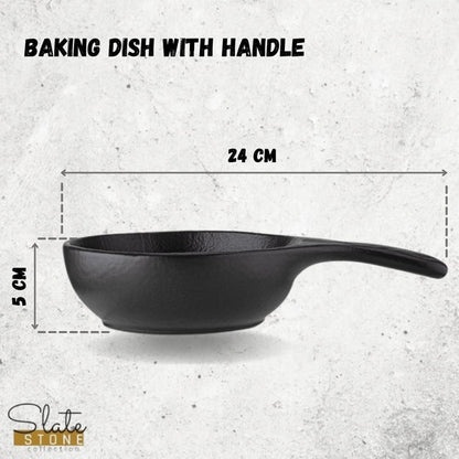 BAKING DISH WITH HANDLE 9.5" X 6" | 24 X 15 CM 500 ML-WL-661139/A